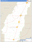 West Carroll Parish (County), LA Digital Map Basic Style